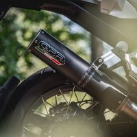 Exhaust system compatible with Bmw R 1250 Gs - Adventure 2019-2020, M3 Black Titanium, Homologated legal slip-on exhaust including removable db killer and link pipe 