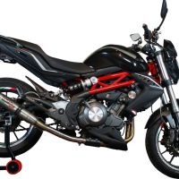 Scarico compatibile con Benelli Bn 302 S 2017-2020, Deeptone Inox, Scarico omologato, silenziatore con db killer estraibile e raccordo specifico