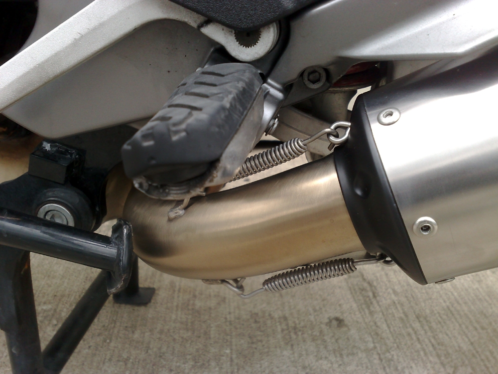 Scarico compatibile con Moto Guzzi Breva 1100 4V 2005-2010, Trioval, Scarico omologato, silenziatore con db killer estraibile e raccordo specifico