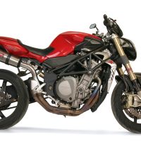 Scarico compatibile con Mv Agusta Brutale 910 S - R 2005-2011, Gpe Ann. titanium, Scarico omologato, silenziatore con db killer estraibile e raccordo specifico