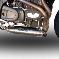Exhaust system compatible with Buell Xb 9 2003-2007, Deeptone Inox, Dual Homologated legal slip-on exhaust including removable db killers and link pipes 