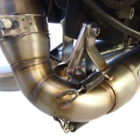 Exhaust system compatible with Buell Xb 9 2003-2007, Deeptone Inox, Dual Homologated legal slip-on exhaust including removable db killers and link pipes 