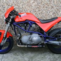Scarico compatibile con Buell S1 Lightning 1999-2002, Gpe Ann. Poppy, Scarico omologato, silenziatore con db killer estraibile e raccordo specifico