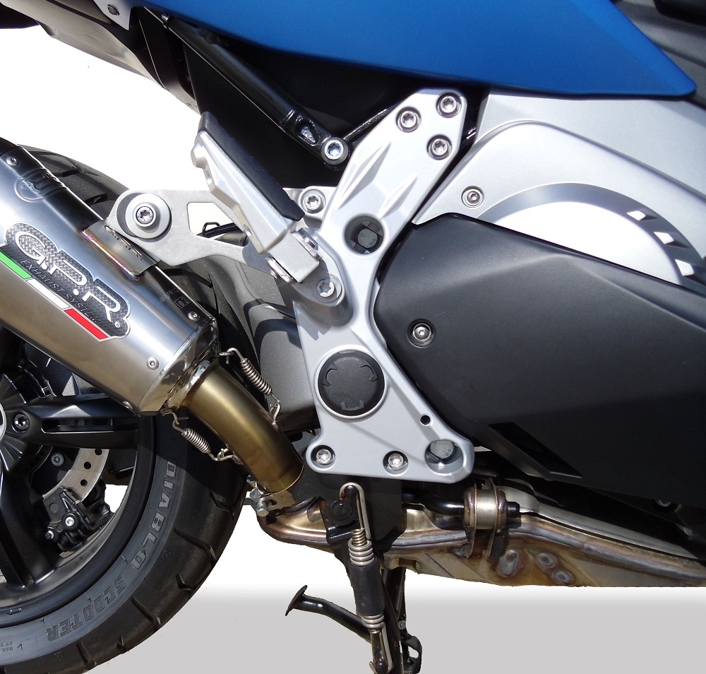 Scarico compatibile con Bmw C 600 Sport 2012-2016, Gpe Ann. titanium, Scarico omologato, silenziatore con db killer estraibile e raccordo specifico