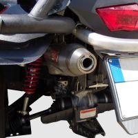 Exhaust system compatible with Can Am Outlander 800 short chassis 2009-2015, Deeptone Atv, Homologated legal slip-on exhaust including removable db killer and link pipe 