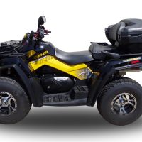 Scarico compatibile con Can Am Outlander 800 short chassis 2009-2015, Deeptone Atv, Scarico omologato, silenziatore con db killer estraibile e raccordo specifico