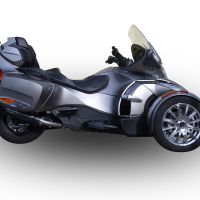 Exhaust compatible with Can Am Spyder 1000 RT 2013-2023, Gpe Ann. Poppy, Homologated legal slip-on exhaust including removable db killer, link pipe and catalyst 