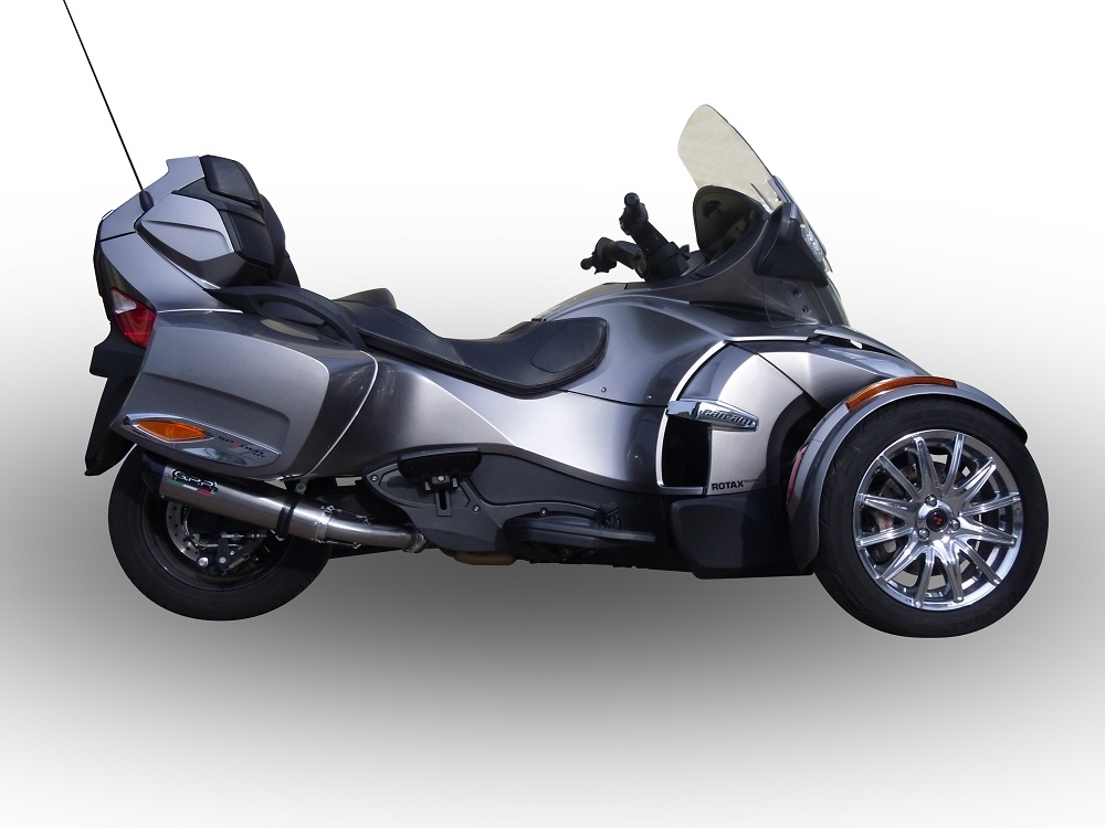 Scarico compatibile con Can Am Spyder 1000 Rs - RSs 2013-2016, Gpe Ann. titanium, Terminale di scarico omologato,fornito con db killer estraibile,catalizzatore e collettore