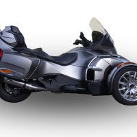 Scarico compatibile con Can Am Spyder 1000 Rs - RSs 2013-2016, Gpe Ann. titanium, Scarico omologato, silenziatore con db killer estraibile e raccordo specifico