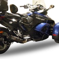 Exhaust compatible with Can Am Spyder 1000 i.e. Rs 2008-2012, Gpe Ann. Poppy, Homologated legal slip-on exhaust including removable db killer and link pipe 