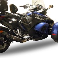 Scarico compatibile con Can Am Spyder 1000 i.e. Rs 2008-2012, Gpe Ann. Poppy, Terminale di scarico omologato,fornito con db killer estraibile,catalizzatore e collettore