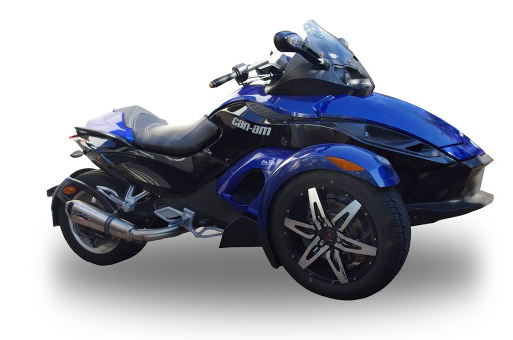 Scarico compatibile con Can Am Spyder 1000 Gs 2007-2009, Gpe Ann. titanium, Scarico omologato, silenziatore con db killer estraibile e raccordo specifico