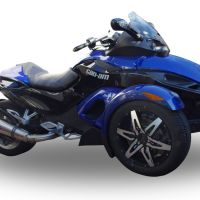 Scarico compatibile con Can Am Spyder 1000 Gs 2007-2009, Gpe Ann. titanium, Terminale di scarico omologato,fornito con db killer estraibile,catalizzatore e collettore