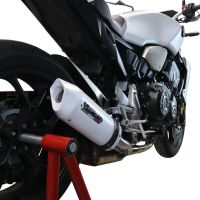Exhaust compatible with Honda Cb 1000 R 2018-2020, Albus Evo4, Homologated legal slip-on exhaust including removable db killer and link pipe 