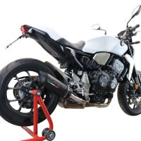 Scarico compatibile con Honda Cb 1000 R 2021-2024, Furore Nero, Terminale di scarico racing, con raccordo, senza omologazione