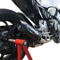 Scarico compatibile con Honda Cb 1000 R 2021-2024, Furore Nero, Terminale di scarico racing, con raccordo, senza omologazione