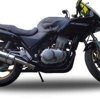 Scarico compatibile con Honda Cb 500 - S 1993-2005, Trioval, Scarico omologato, silenziatore con db killer estraibile e raccordo specifico