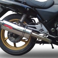 Scarico compatibile con Honda Cb 500 - S 1993-2005, Trioval, Scarico omologato, silenziatore con db killer estraibile e raccordo specifico