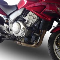 Scarico compatibile con Honda Cbf 1000 - ST 2006-2009, Furore Nero, Coppia di terminali di scarico omologati, forniti con db killer removibili e raccordi specifici