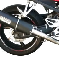 Scarico compatibile con Honda Cbf 500 2004-2007, Furore Poppy, Terminale di scarico omologato,fornito con db killer estraibile,catalizzatore e collettore