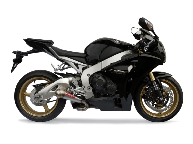 Exhaust compatible with Honda Cbr 1000 Rr 2008-2011, Powercone Evo, Homologated legal slip-on exhaust including removable db killer and link pipe 