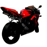 Exhaust compatible with Honda Cbr 1000 Rr 2004-2007, Deeptone Inox, Racing slip-on exhaust including link pipe 