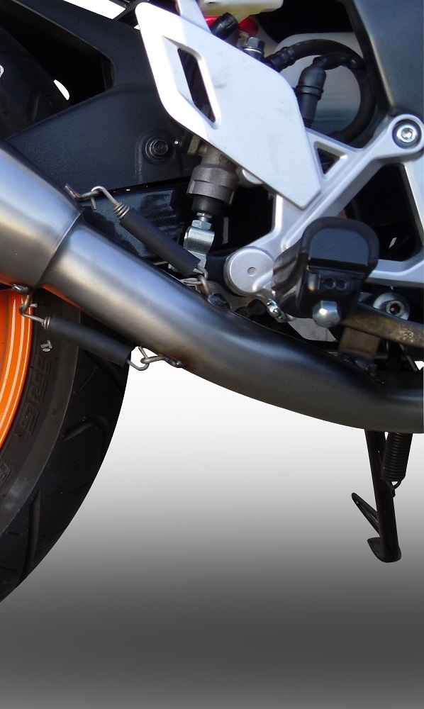Scarico compatibile con Honda Cbr 125 R 2011-2016, Furore Nero, Scarico completo omologato,fornito con db killer estraibile,catalizzatore e collettore