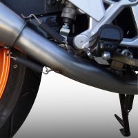 Scarico compatibile con Honda Cbr 125 R 2011-2016, Furore Nero, Scarico completo omologato,fornito con db killer estraibile,catalizzatore e collettore