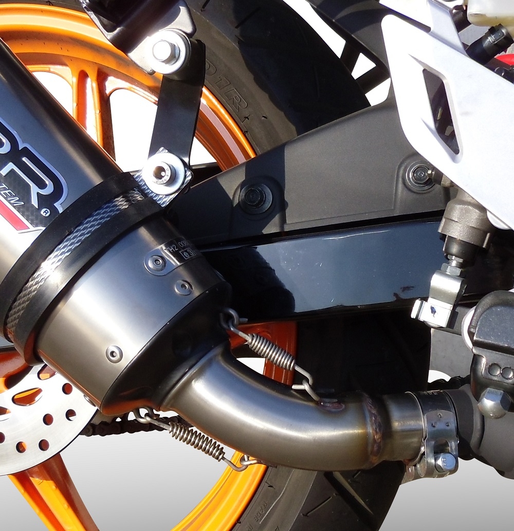 Scarico GPR compatibile con  Honda Cbr 125 R 2011-2016, New Grand Prix Evo Titanium, Scarico omologato, silenziatore con db killer estraibile e raccordo specifico