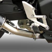 Scarico compatibile con Honda Cbr 250 R 2010-2014, Gpe Ann. Poppy, Scarico omologato, silenziatore con db killer estraibile e raccordo specifico