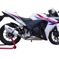 Scarico compatibile con Honda Cbr 500 R 2023-2024, Albus Evo4, Scarico omologato, silenziatore con db killer estraibile e raccordo specifico