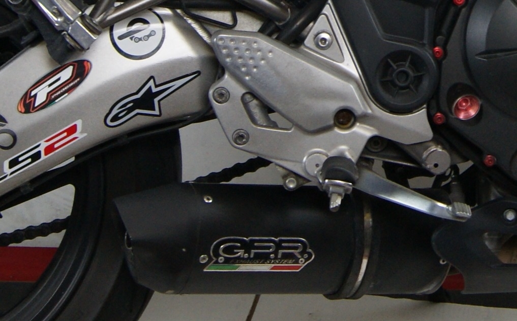 Exhaust compatible with Cf Moto Nk 650 2012-2016, Furore Nero, Homologated legal slip-on exhaust including removable db killer and link pipe 