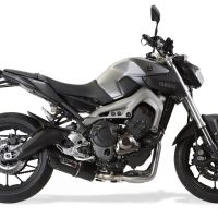 Scarico compatibile con Yamaha Mt-09 2017-2020, Furore Evo4 Nero, Scarico completo omologato,fornito con db killer estraibile,catalizzatore e collettore
