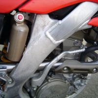 Exhaust system compatible with Honda Crf 250 R 2006-2009, Albus Ceramic, Homologated legal full system exhaust, including removable db killer 