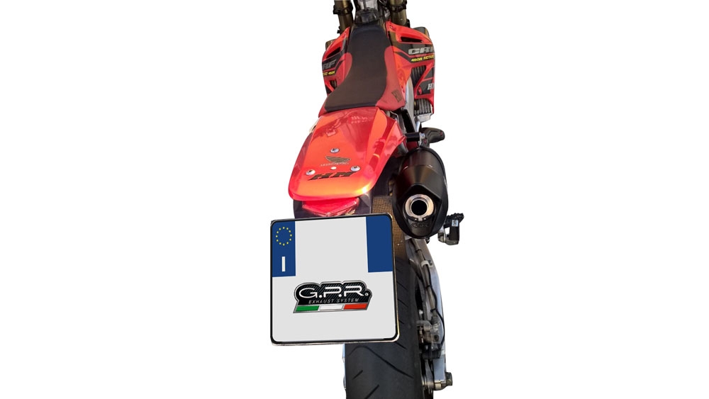 Scarico compatibile con Honda Crf 450 R-RX 2006-2008, Furore Nero, Scarico omologato, silenziatore con db killer estraibile e raccordo specifico