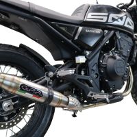 Scarico compatibile con Brixton CroSsfire 500 X 2020-2021, Deeptone Inox, Scarico omologato, silenziatore con db killer estraibile e raccordo specifico