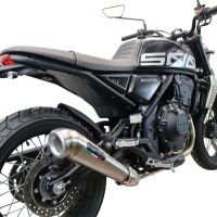 Scarico compatibile con Brixton CroSsfire 500 X 2022-2023, Powercone Evo, Scarico omologato, silenziatore con db killer estraibile e raccordo specifico