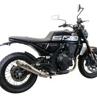 Scarico compatibile con Brixton CroSsfire 500 X 2022-2023, Ultracone, Scarico omologato, silenziatore con db killer estraibile e raccordo specifico