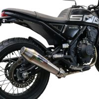 Scarico compatibile con Brixton CroSsfire 500 X 2022-2023, Ultracone, Scarico omologato, silenziatore con db killer estraibile e raccordo specifico