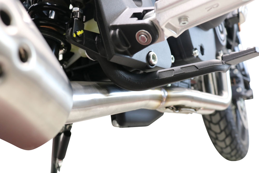 Scarico compatibile con Brixton CroSsfire 500 X 2022-2023, Decatalizzatore, Collettore decatalizzore, applicazione racing