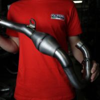Exhaust system compatible with Kawasaki KX 250 X 2021-2022, Pentacross FULL Titanium, Racing slip-on exhaust, including link pipe and removable db killer/spark arrestor 