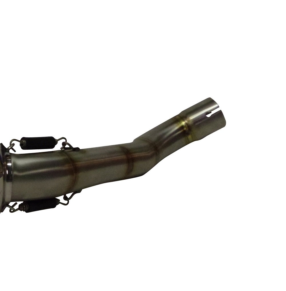 Exhaust system compatible with Honda VFR1200X Crosstourer 2017-2020, Satinox, Homologated legal slip-on exhaust including removable db killer and link pipe 