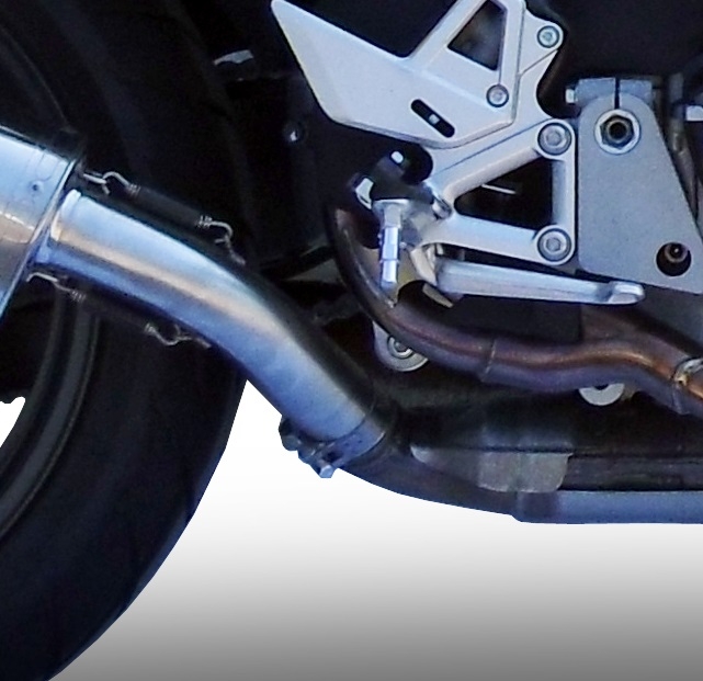 Exhaust system compatible with Honda Crossrunner 800 Vfr 800 X 2015-2016, Albus Ceramic, Homologated legal slip-on exhaust including removable db killer and link pipe 