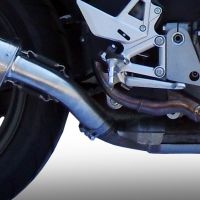 Exhaust system compatible with Honda Crossrunner 800 Vfr 800 X 2011-2014, Trioval, Homologated legal slip-on exhaust including removable db killer and link pipe 