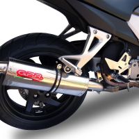 Exhaust system compatible with Honda Crossrunner 800 Vfr 800 X 2011-2014, Trioval, Homologated legal slip-on exhaust including removable db killer and link pipe 