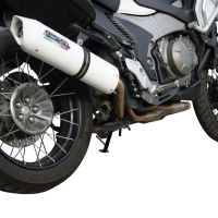 Exhaust system compatible with Honda VFR1200X Crosstourer 2011-2016, Albus Ceramic, Homologated legal slip-on exhaust including removable db killer and link pipe 