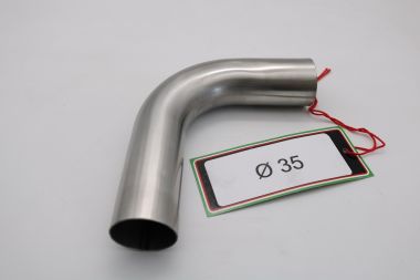 Scarico compatibile con Cafè Racer Cafè Racer 1980-2021, Curva inox - Inox Curve Diam 35, Curva inox - Inox Curve Diam 35