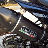 Exhaust system compatible with Derbi Cross City 125 2007-2012, Furore Nero, Homologated legal slip-on exhaust including removable db killer and link pipe 