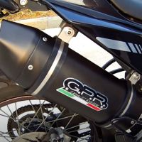 Scarico compatibile con Derbi Terra 125 R -Adventure 2007-2011, Furore Nero, Terminale di scarico omologato,fornito con db killer estraibile,catalizzatore e collettore