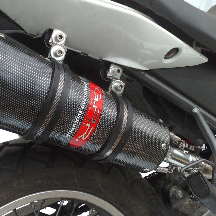 Scarico compatibile con Derbi Terra 125 R -Adventure 2007-2011, Furore Nero, Terminale di scarico omologato,fornito con db killer estraibile,catalizzatore e collettore